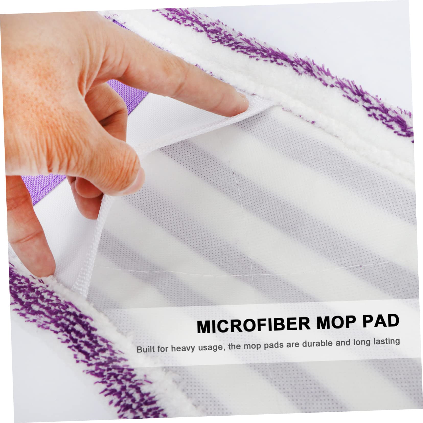 VILLFUL Mop Cloth Floor Cleaning Cloth Flat Floor Mop Cleaning Mop Accessories Steamer Cleaning Mop Accessory Spray Mop Cleaning Mops Cleaning Machine White Fiber Washable