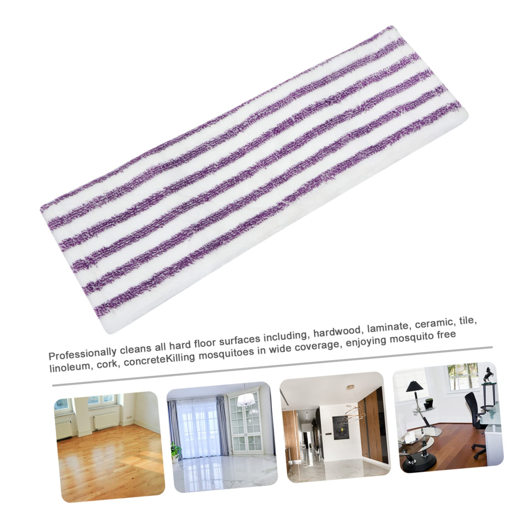 VILLFUL Mop Cloth Floor Cleaning Cloth Flat Floor Mop Cleaning Mop Accessories Steamer Cleaning Mop Accessory Spray Mop Cleaning Mops Cleaning Machine White Fiber Washable