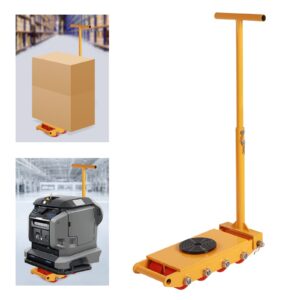 Machine Skates, 12T Machinery Skate, 26400lbs Machinery Moving Skate, Machinery Mover Skate with 360° Rotation Cap, Heavy Duty Machine Dolly Skate for Industrial Moving Equipment, 1pc