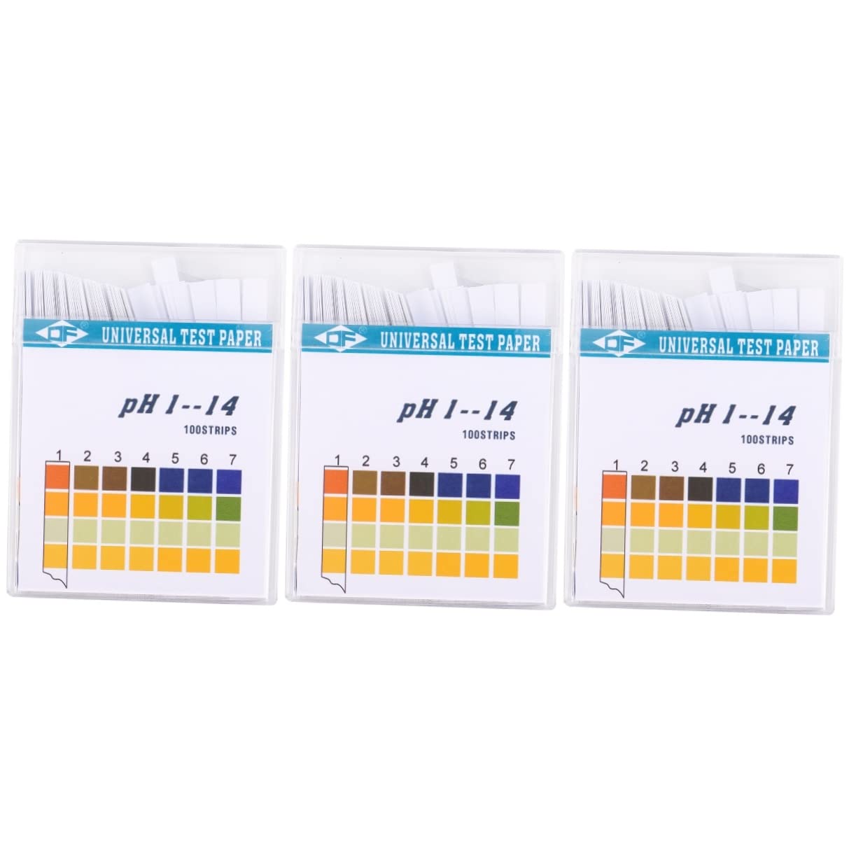 ULTECHNOVO 300 Pcs Ph Test Quality Test Strip Drinking Water Test Paper Ph Level Test Strips Litmus Test Paper Kits Spa Kit Universal Test Paper High Sensitivity Color Chart