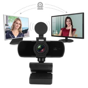 Mini USB Webcam, 2K Full HD Mini Webcam with Microphone, Support 4 Million HD Pixels and 360 Degree Rotation, for Video Conference Live Net Class, for PC Computer Laptop (pc-05)