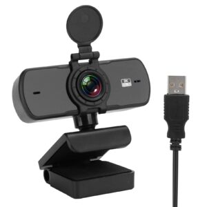 Mini USB Webcam, 2K Full HD Mini Webcam with Microphone, Support 4 Million HD Pixels and 360 Degree Rotation, for Video Conference Live Net Class, for PC Computer Laptop (pc-05)