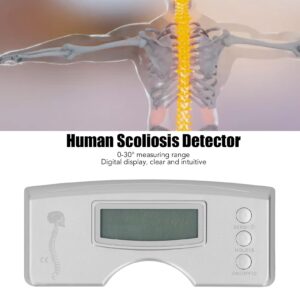 Scoliosis Meter, 0 to 30 Degree Portable ABS Housing Compact Size Electronic Scoliometer for Home Use