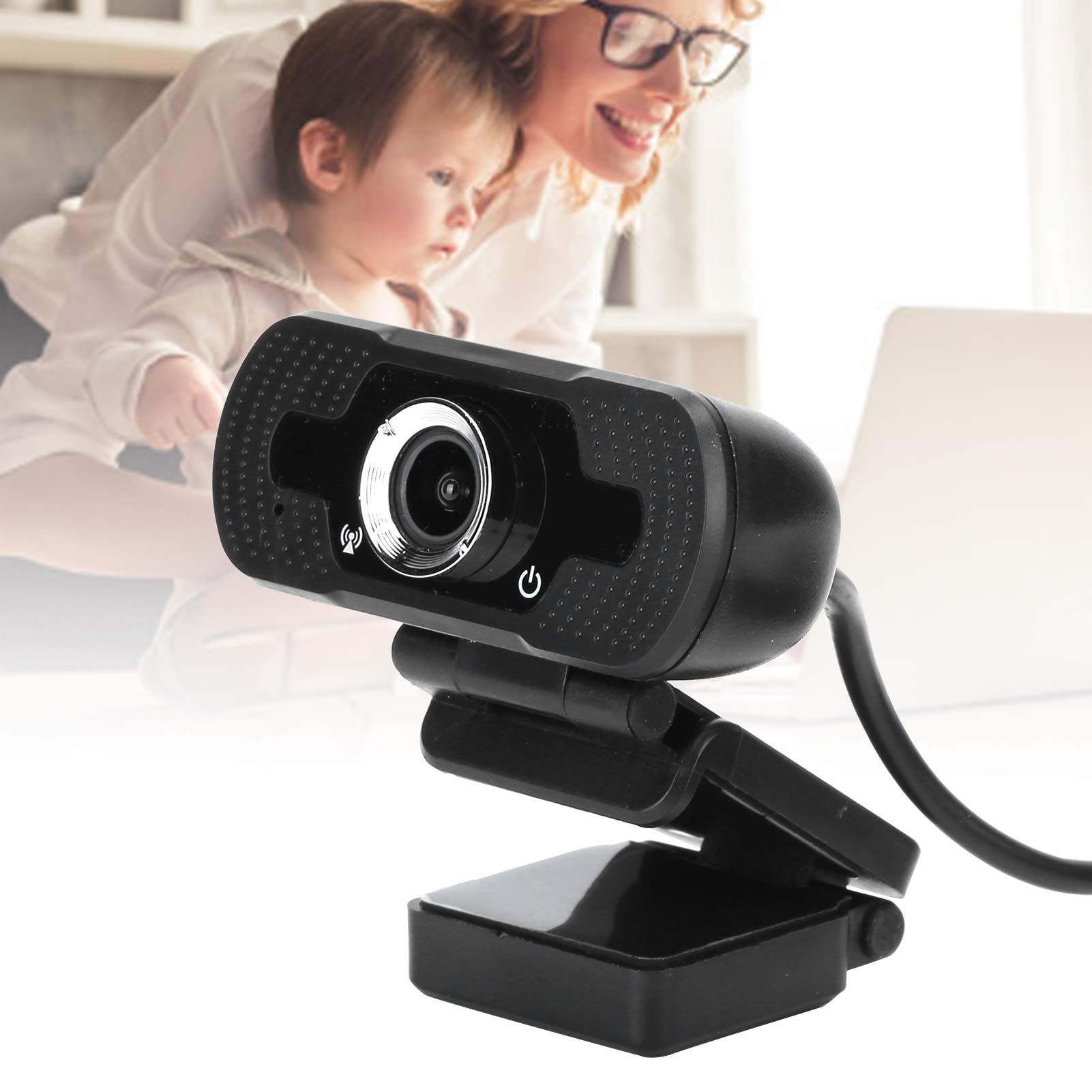 Zyyini Bindpo Web Camera, 1080P High Definition Computer Camera Video Conference USB 2.0 PC Camera, Wide Angle Lens, for Recording, Calling, Gaming