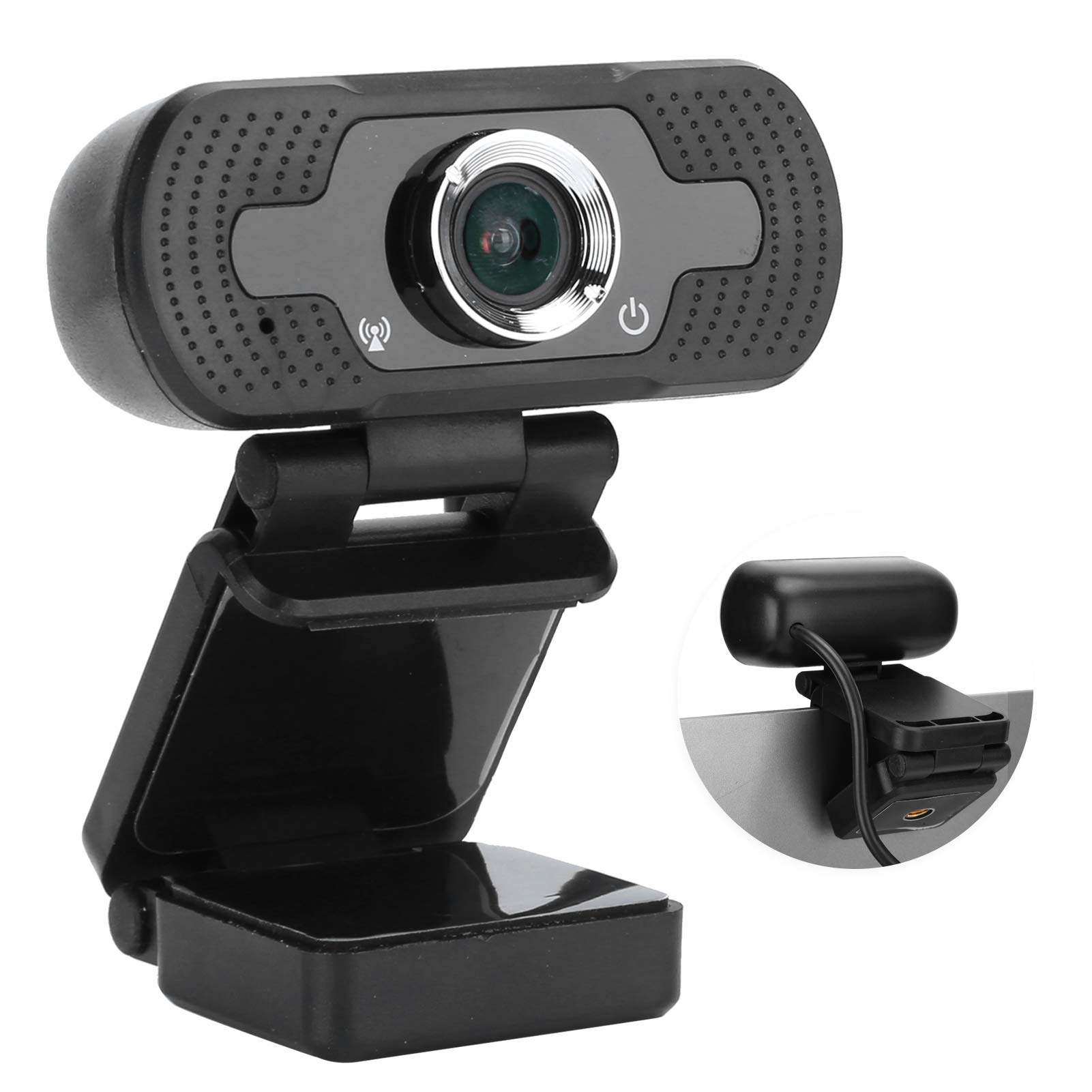 Zyyini Bindpo Web Camera, 1080P High Definition Computer Camera Video Conference USB 2.0 PC Camera, Wide Angle Lens, for Recording, Calling, Gaming