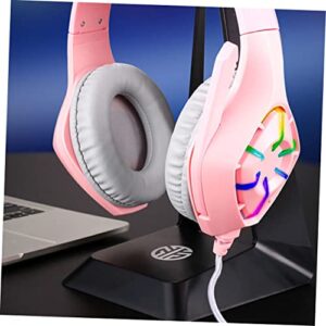 SOLUSTRE 3pcs Headphone Holder Stand Gaming Headset Stand Desktop Headphones Rack Desktop Phone Holder Earphone Stand Work Desk Accessories Headphones Stand Office Storage Rack Wooden Abs