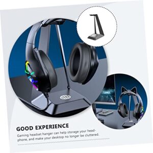 SOLUSTRE 3pcs Headphone Holder Stand Gaming Headset Stand Desktop Headphones Rack Desktop Phone Holder Earphone Stand Work Desk Accessories Headphones Stand Office Storage Rack Wooden Abs