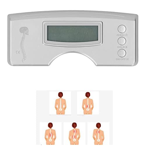 Electronic Scoliometer, High Accuracy Easy Operation 0 to 30 Degree Scoliosis Meter Portable Compact Size with Storage Bag for Hospital