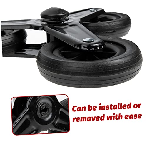 CLISPEED 1 Pair Shopping Wheel Luggage Cart Wheels Trolley Wheels Truck Climbing Wheel Stair Climbing Cart Wheels Replacement Caster Shopping Cart Casters to Rotate Iron Stem Vegetable