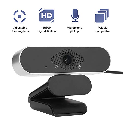 Zyyini Bindpo Computer Camera,USB Computer Camera Online Class Automatic Focusing 1080P HD Camera,Microphone Pickup for Online LearningConferenceVideo Call, Plug&Play