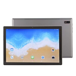 android 12 10.1 inch tablet, 8+128gb tablet, with dual sim card slots, 8mp+13mp camera, octa core processor with wifi bt 6800mah battery, grey