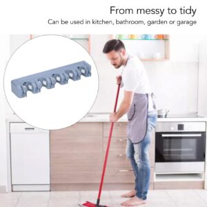 Mop Holder, Broom Organizer Rack, Mop Broom Holder Multifunctional Space Saving Broom Wall Mounted Rack for Kitchen Bathroom Garden Garage(B)