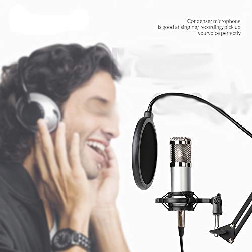 n/a Professional Condenser Computer Microphone with 3.5mm Standard Connector for Singing Recording Broadcast