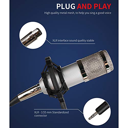 n/a Professional Condenser Computer Microphone with 3.5mm Standard Connector for Singing Recording Broadcast