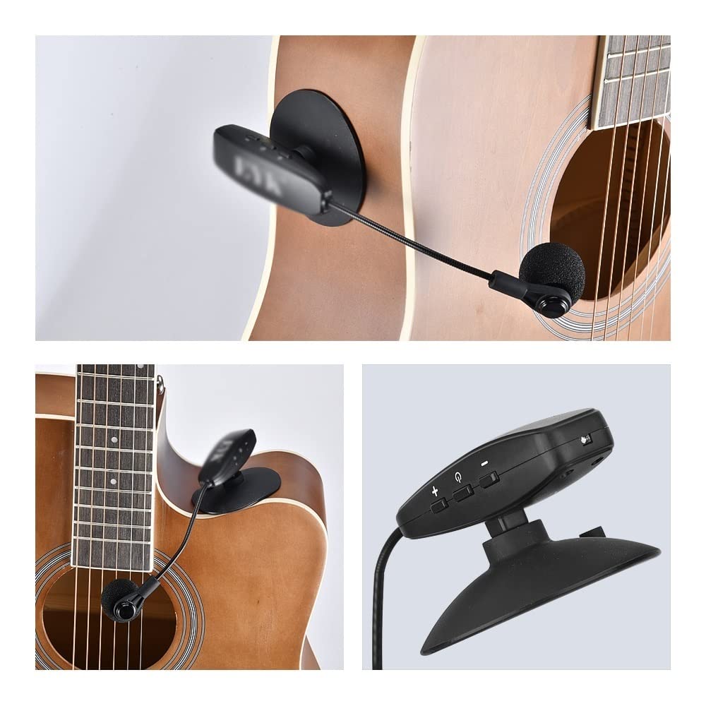 n/a Wireless Instrument Microphone Suction Cup Condenser Gooseneck Mic Voice Recording Live Show for Guitar Violin Bas