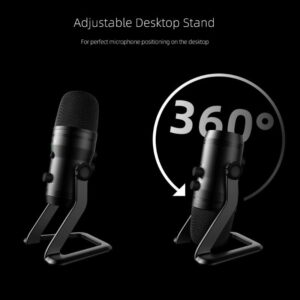 n/a USB Recording Microphone Computer Podcast Mic for Four Pickup Patterns for Vocals, Gaming, Zoom-Class