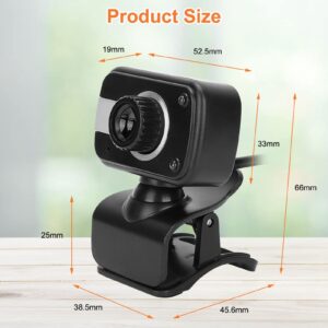 360 Degree USB Webcam with 0.3MP MIC for Laptop/PC/Monitor - High Definition Wireless Camera for MSN/ICQ Night - Perfect USB Camera for Computer, Laptop and More