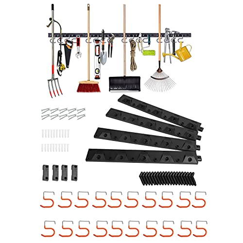 VOLDAX 64in Garage Storage System WallMounted Garage Organizer Garden Tool Organizer Hanger for Home.