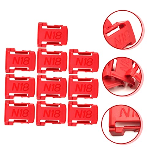 VILLFUL 20 Pcs Battery Bracket Buckle Battery Storage Holders Cordless Drill Cordless Power Drill Wall Shelf Brackets Battery Mount Stand for Battery Abs M18 Red Storage Rack
