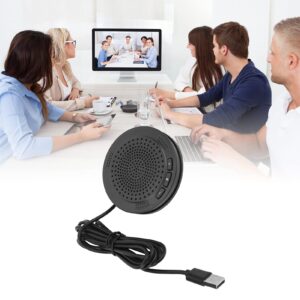 Akozon USB Conference Microphone, Conference USB Omnidirectional Microphone Computer Desktop Microphone for Online Meeting Conference Speakerphone