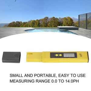 Dpofirs Digital PH Meter for Water, 0.1pH High Accuracy Pen Type PH Tester Lab PH Meters with ATC PH Tester for Swimming Pools Aquariums Spas (Yellow Black)