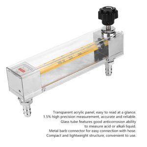 Tube Flowmeter, LZB-3 Glass Tube Liquid Flowmeter Water Flowmeter Instrument Used for Special Liquids Experiment Measuring (10-100mL/min)