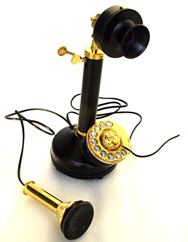 Brass Landline Rotary Dial Telephone Vintage Candlestick Telephone Full Working Telephone Home Decor by Nautical & Home Decor