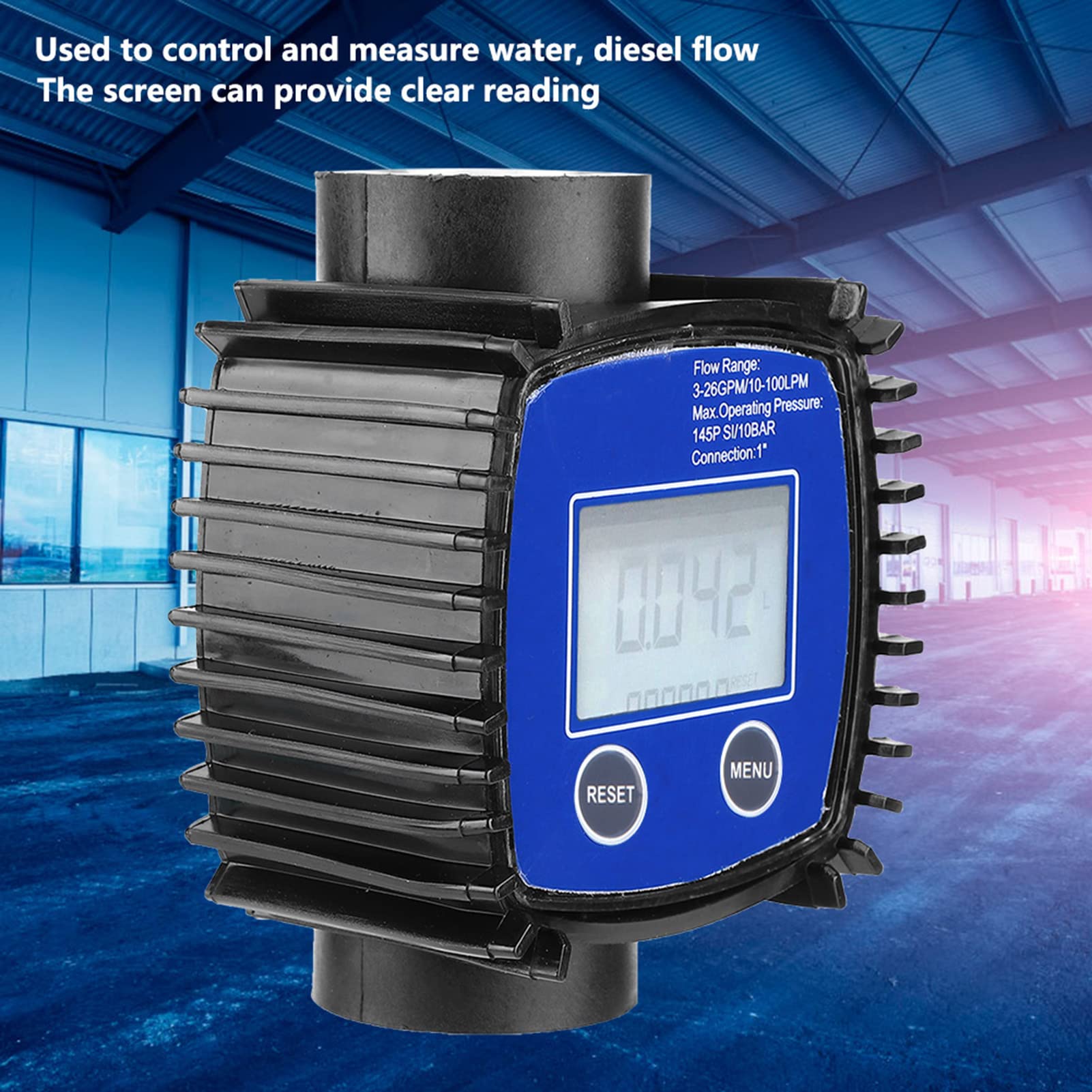 Digital Flow Meter, Deosdum High Accuracy Water Flow Meter 1in Internal Thread Water Flowmeter