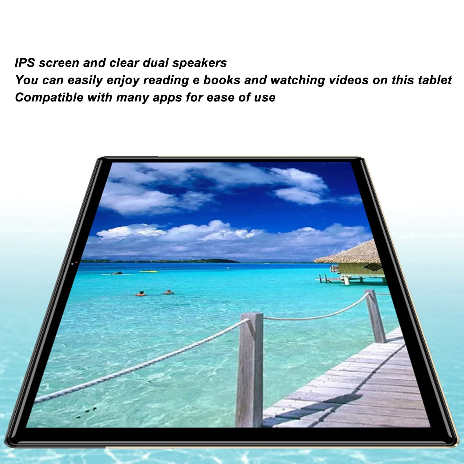 10 Inch Tablet Android12, 8 Core CPU 8GB RAM 256GB ROM, 5G WiFi 4G LTE Cellular Tablet PC with 8+16MP Camera, 5G 2.4G WiFiBluetooth, 7000mAh Battery Dual SIM Card Slots