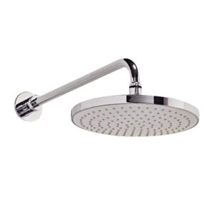fontana dax round rain shower head with masterclean spray face in polished chrome finish (8 inch)