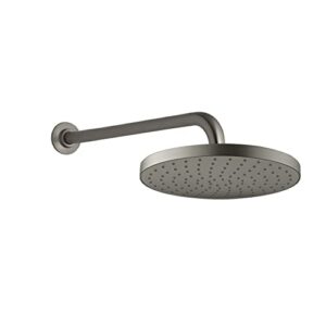fontana deauville round rain shower head with masterclean spray face in polished vibrant brushed nickel finish (10 inch)