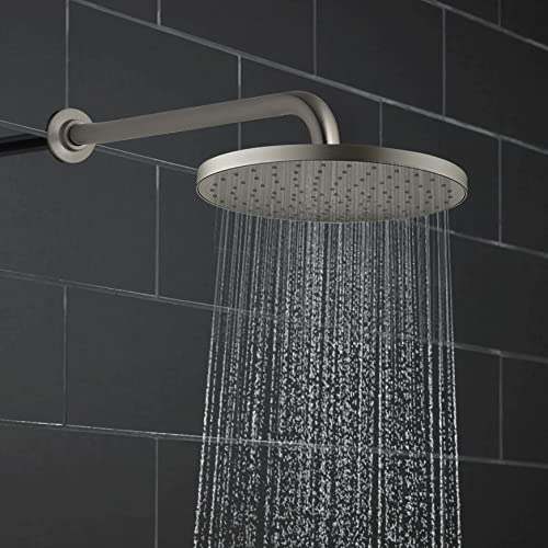 Fontana Deauville Round Rain Shower Head With Masterclean Spray Face In Polished Vibrant Brushed Nickel Finish (10 Inch)