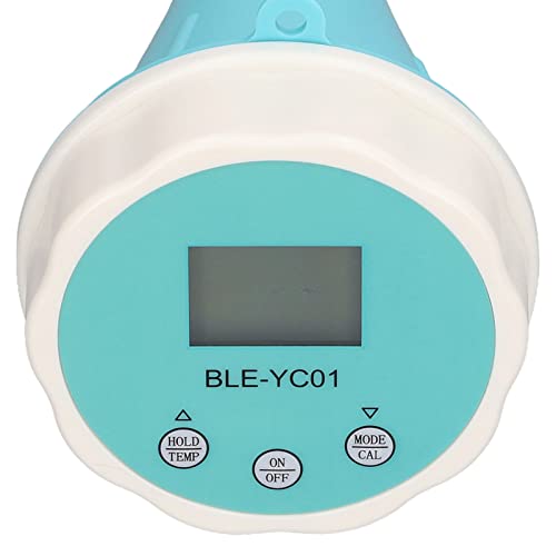 Water Quality Detector, High Resolution LCD Display 6 in 1 Clear Reading Bluetooth Pool Monitor APP Setting for Laboratories