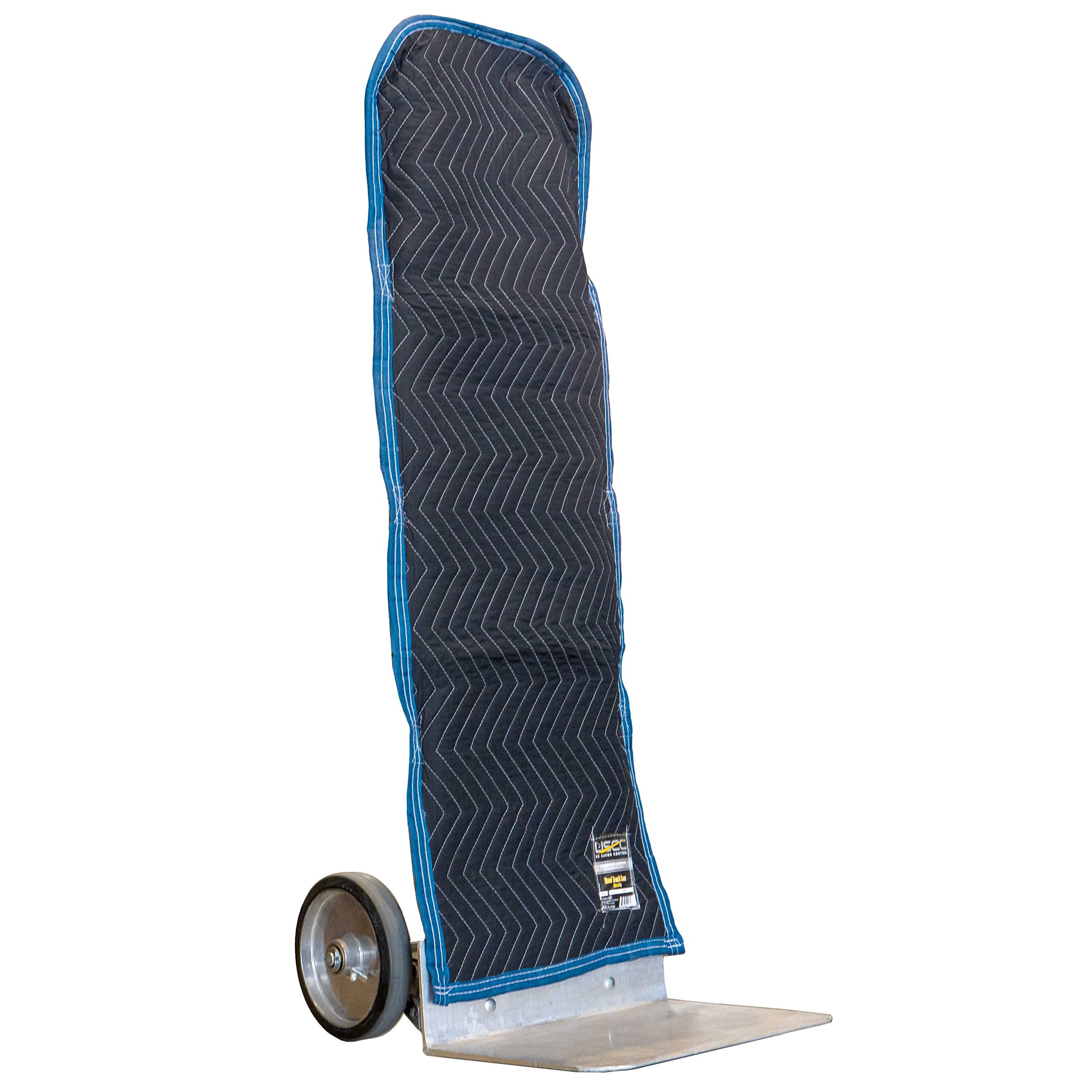 US Cargo Control Quilted Hand Truck Cover, Rounded Top Appliance Dolly Cover, 50 x 16 Inches, Essential Moving Supplies, Black/Blue Moving Pad, Woven Cotton/Polyester, Pallet of 144 Round Top Covers