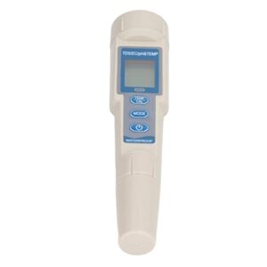 PH EC TDS Temp Meter, Ergonomic Precise Intelligent Water Quality Tester 4 in 1 Waterproof Easy to Carry for Aquaculture for Laboratory