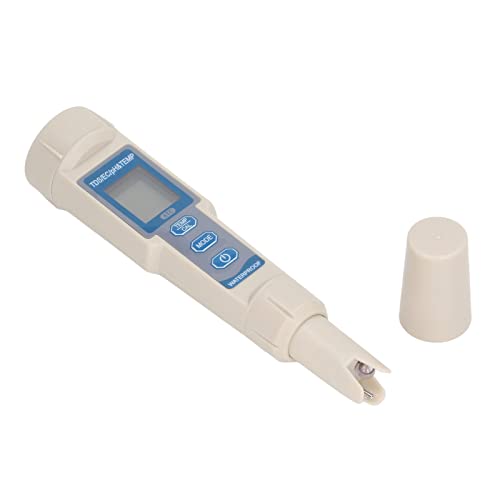 PH EC TDS Temp Meter, Ergonomic Precise Intelligent Water Quality Tester 4 in 1 Waterproof Easy to Carry for Aquaculture for Laboratory