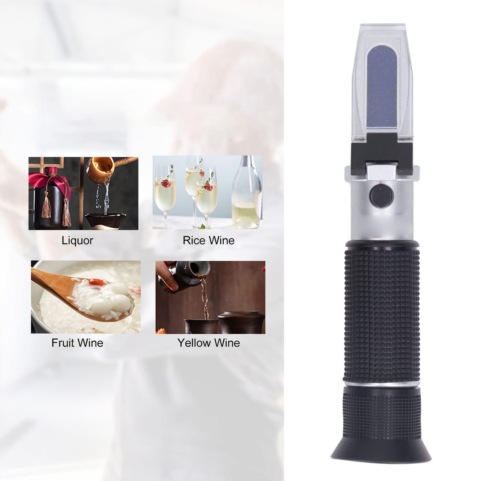 Wine Refractometer, Portable Brew Refractometer High Accuracy Wide Application for Measurement
