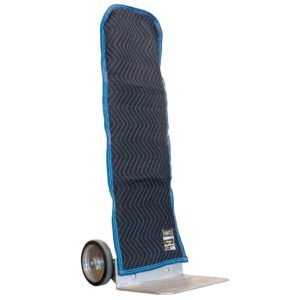 us cargo control quilted hand truck cover, rounded top appliance dolly cover, 50 x 16 inches, essential moving supplies, black/blue moving pad, woven cotton/polyester, case of 12 round top covers