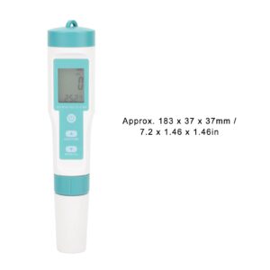 Water Quality Testing Pen, Digital Water Quality Meter Multifunctional Waterproof Backlight Display PH TDS Temperature EC Salinity SG ORP for Aquaculture