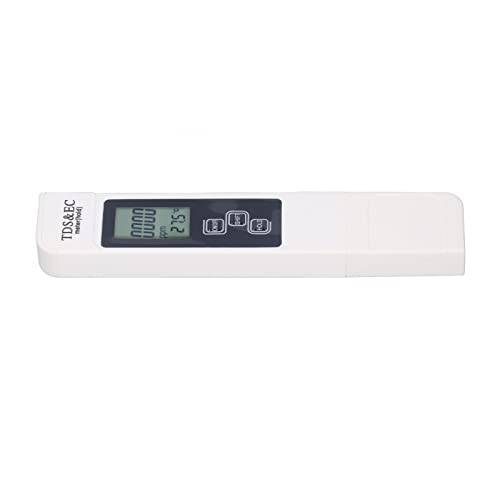 TDS Meter, High Accuracy Portable TDS EC Temp Meter Easier to Read Rustproof for Aquaculture