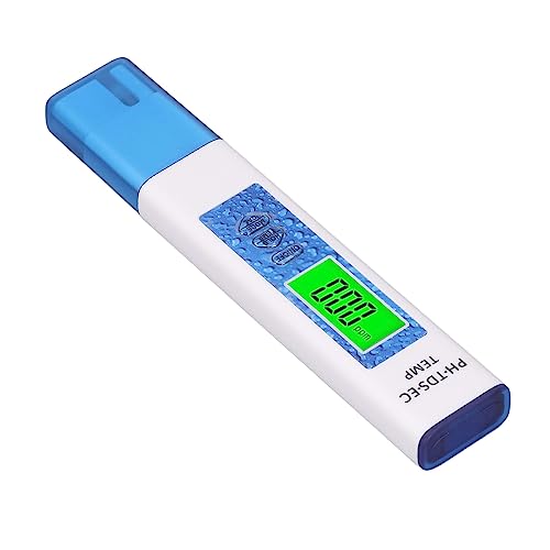 Water Quality Tester, EC Temp Alloy Probe Digital Display Quick Response PH Meter for Aquarium