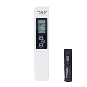 Digital Water Tester, TDS Meter Easier to Read Interference Resistant HD Display Portable Rustproof 3 in 1 High Accuracy for Aquaculture