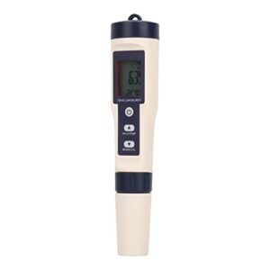 digital water detector, ph salinity temp tds ec high accuracy water quality tester stable measuring with button battery for laboratory