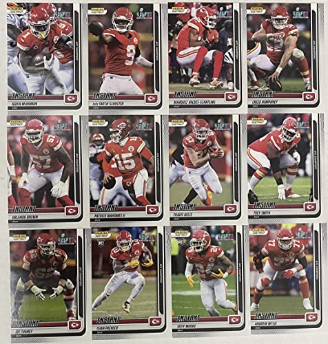 2022 Panini Instant AFC Champions Kansas City Chiefs Team Set -24 Total Cards including Patrick Mahomes, Isiah Pacheco, McKinnon, JuJu Smith-Schuster, Valdes-Scantling, Skyy Moore , Travis Kelce, Orlando Brown, Joe Thuney, Creed Humphrey, Trey Smith, Andr