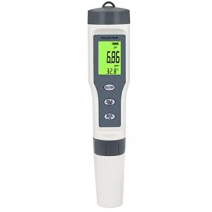 Water Quality Tester, Temp PH Meter ABS Backlight Portable Auto Calibration for Planting