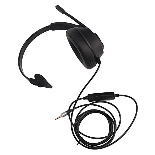 3.5mm Business Headset, Single Sided Ear Headphone Flexible ENC Noise Reduction with Mic for Insurance for Home for Telemarketing