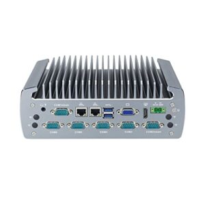 hunsn fanless industrial computer, mini pc, i5 6200u, windows 11/ linux ubuntu, ix06, 4pin phoenix, 10pin gpio phoenix, hdmi, vga, 2 x lan, 6 x com, 2 x sim slot, 9 to 36v, 16g ram, 512g ssd