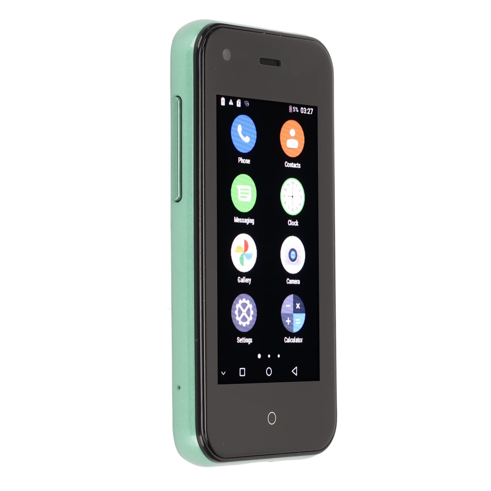 D18 Mini Phone, 2MP Rear 0.3MP Front 1GB RAM 8GB ROM 2.5 Inch High Definition Screen 3G Mini Smartphone One Piece for Work (Green)