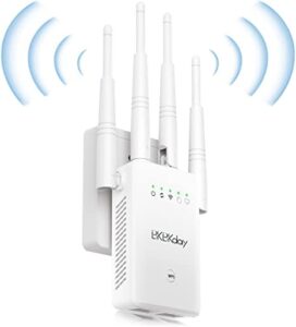 bkbkday 2023 new 4x faster wifi extender signal booster,up to 10000 sq.ft - 1200mbps wall-through strong wifi booster,broader coverage than ever,wireless signal repeater booster -dual band 5ghz/2.4ghz