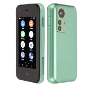 D18 Mini Phone, 2MP Rear 0.3MP Front 1GB RAM 8GB ROM 2.5 Inch High Definition Screen 3G Mini Smartphone One Piece for Work (Green)